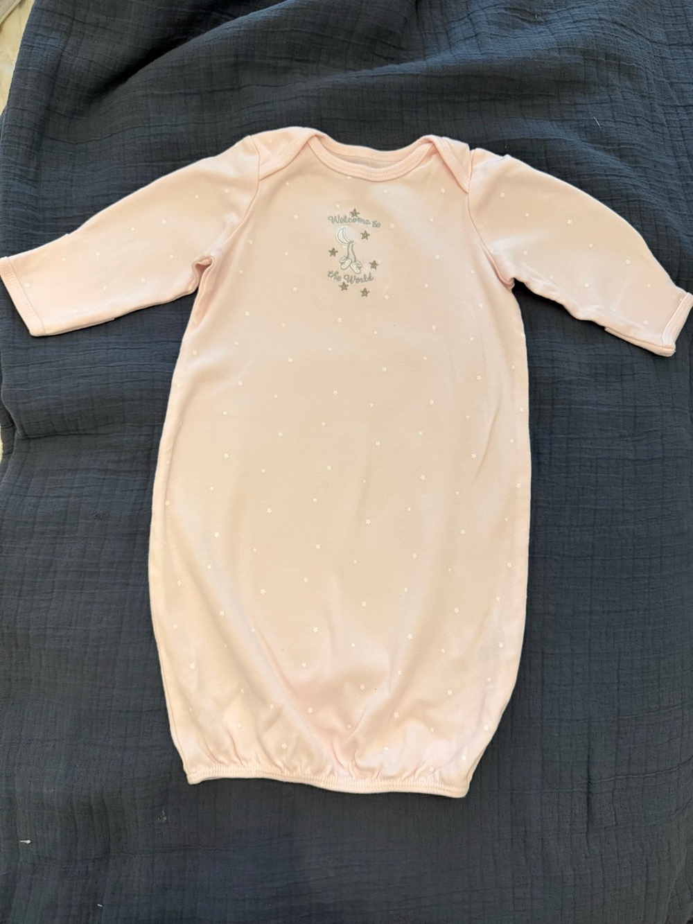 Little Me Pale Pink Polka Dot Baby Sleep Gown